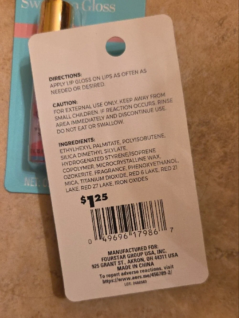 2 Swirl Lip Gloss — Pink Watermelon & Berry Scented